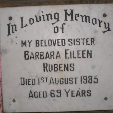 RUBENS Barbara Eileen -1985