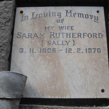 RUTHERFORD Sarah 1906-1970