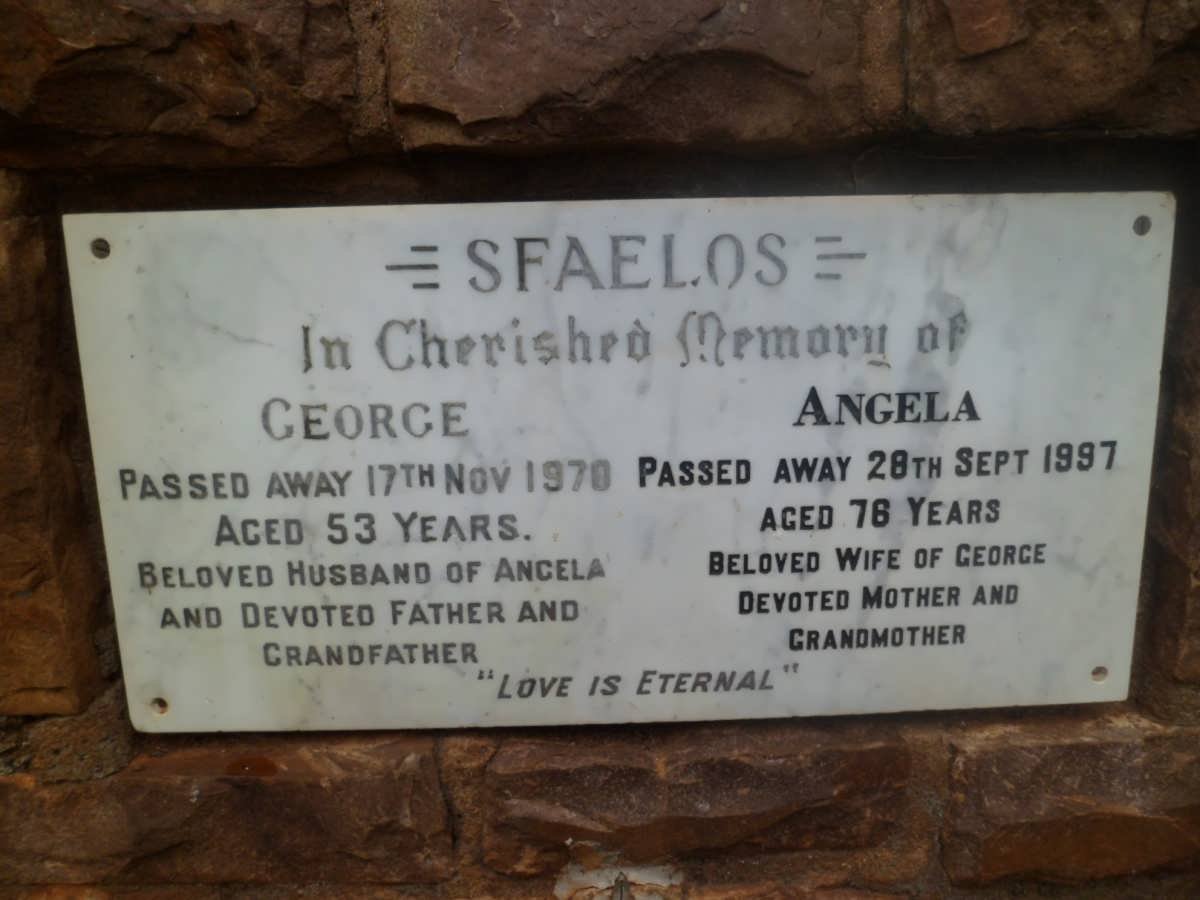 SFAELOS George -1970 &amp; Angela -1997