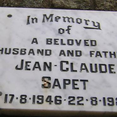 SAPET Jean-Claude 1946-1988