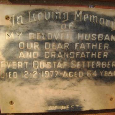 SETTERBERG Evert Gustaf -1977