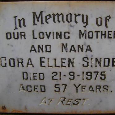 SINDEN Cora Ellen -1975