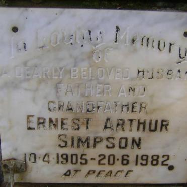 SIMPSON Ernest Arthur 1905-1982
