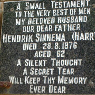 SINNEMA Hendrik -1976