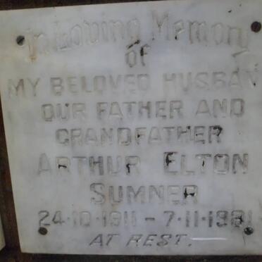 SUMNER Arthur Elton 1911-1981