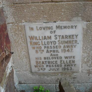 SUMNER William Starkey King LLoyd -1947 &amp; Beatrice Ellen -1963