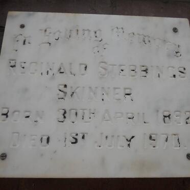 SKINNER Reginald Stebbings 1892-1970
