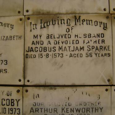 SPARKE Jacobus Matjam -1973