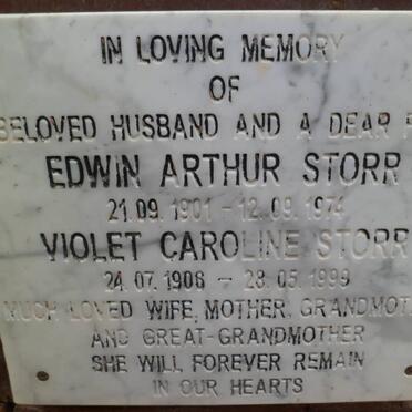 STORR Edwin Arthur 1901-1974 &amp; Violet Caroline 1906-1999