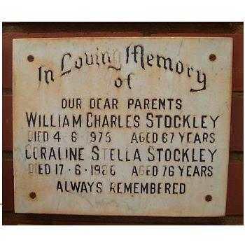 STOCKLEY William Charles 1908-1975 &amp; Coraline Stella 1910 -1986