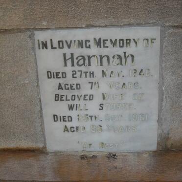 STORER Will -1961 &amp; Hannah -1946