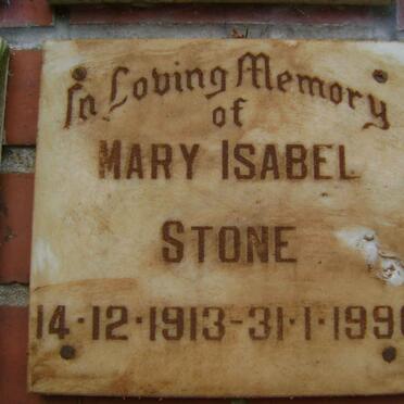 STONE Mary Isabel 1913-1990