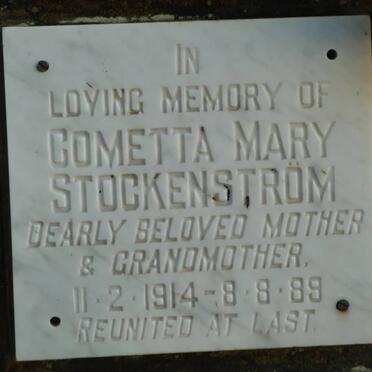 STOCKENSTRÖM Cometta Mary 1914-1989