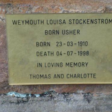STOCKENSTROM Weymouth Louisa nee USHER 1910-1998