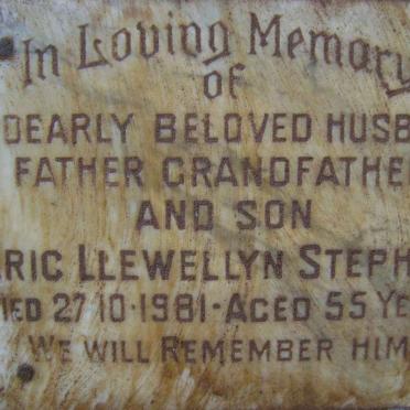 STEPHEN Eric Llewellyn -1981