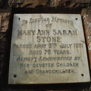 STONE Mary Ann Sarah -1961