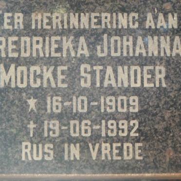 STANDER Fredrieka Johanna Mocke 1909-1992