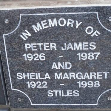 STILES Peter James 1926-1987 &amp; Sheila Margaret 1922-1998