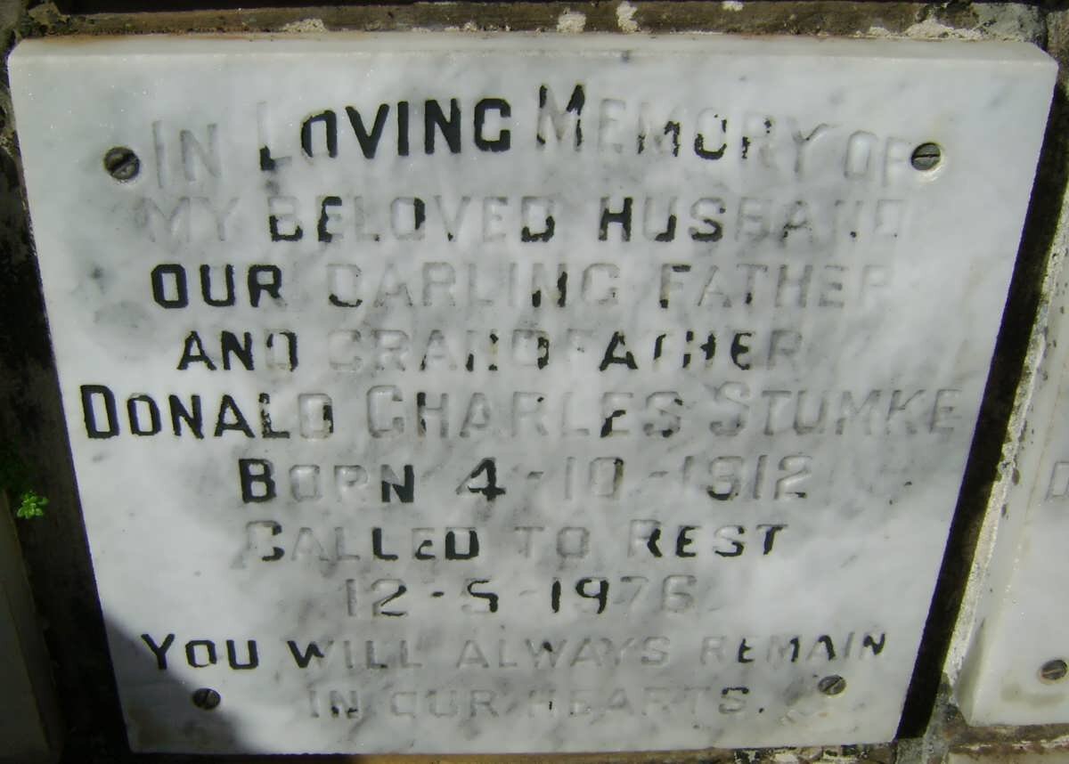 STUMKE Donald Charles 1912-1976