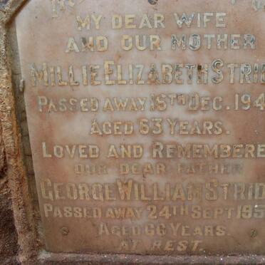 STRIDE George William -1952 &amp; Millie Elizabeth -1944