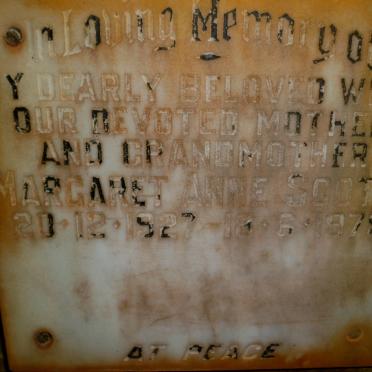 SCOTT Margaret Anne 1927-1979