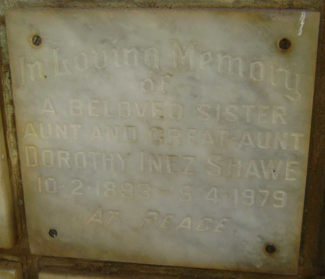 SHAWE Dorothy Inez 1893-1979