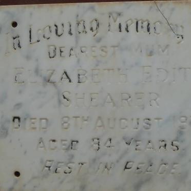 SHEARER Elizabeth Edith -1972