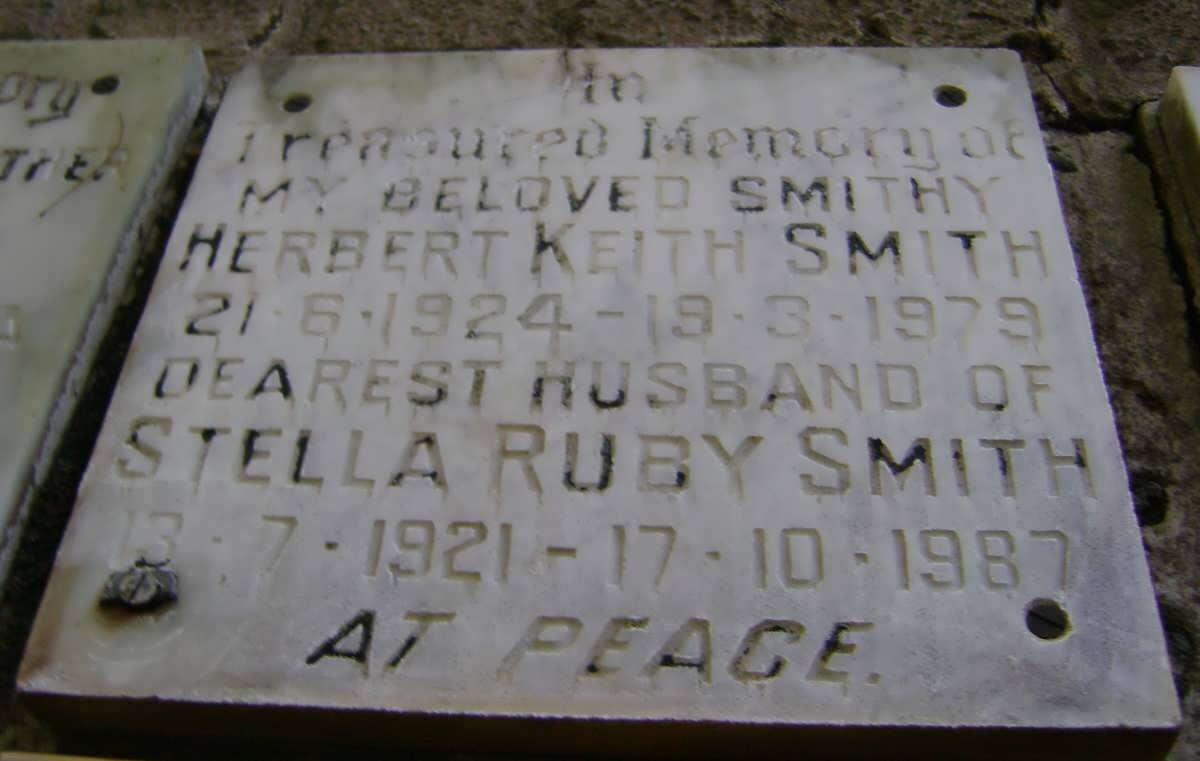 SMITH Herbert Keith 1924-1979 &amp; Stella Ruby 1921-1987
