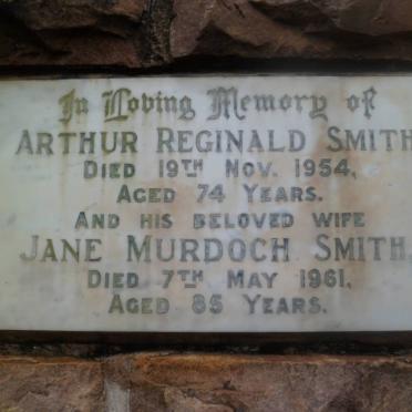 SMITH Arthur Reginald -1954 &amp; Jane MURDOCH -1961