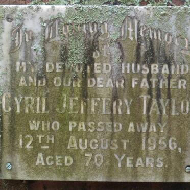 TAYLOR Cyril Jeffery -1956