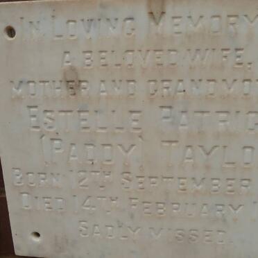 TAYLOR Estelle Patricia 1914-1971