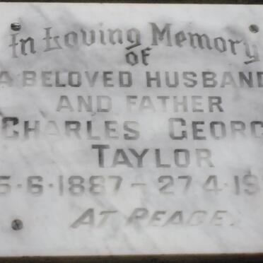 TAYLOR Charles George 1887-1980