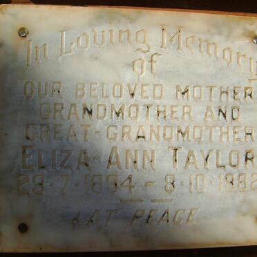 TAYLOR Eliza Ann 1894-1982