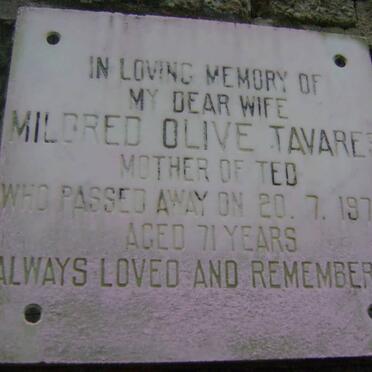 TAVARES Mildred Olive -1978