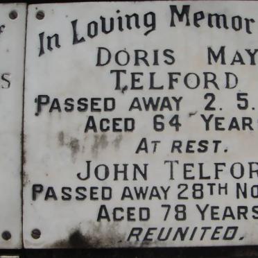 TELFORD John -1980 &amp; Doris May -1972