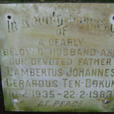 TEN-BOKUM Lambertus Johannes Gerhardus 1935-1983