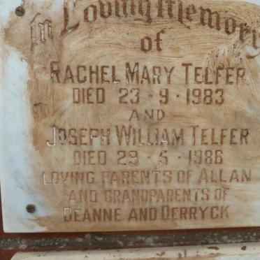 TELFER Joseph William -1986 &amp; Rachel Mary -1983