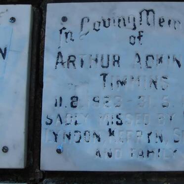 TIMMINS Arthur Adkinson 1923-1987
