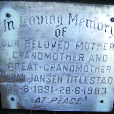 TITLESTAD Norah Jansen 1891-1983