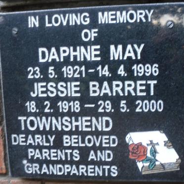TOWNSHEND Jessie Barret 1918-2000 &amp; Daphne May 1921-1996