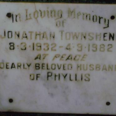 TOWNSHEND Jonathan 1932-1982