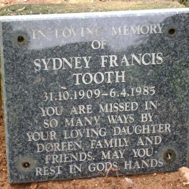 TOOTH Sydney Francis 1909-1985
