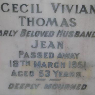 THOMAS Cecil Vivian -1951