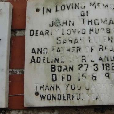 THOMAS John 1884-1970