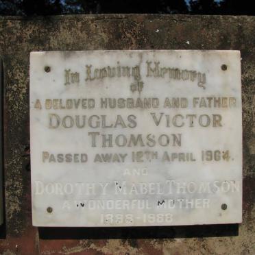 THOMSON Douglas Victor -1964 &amp; Dorothy Mabel 1898-1988