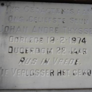 THYSSEN Johan Andre -1974