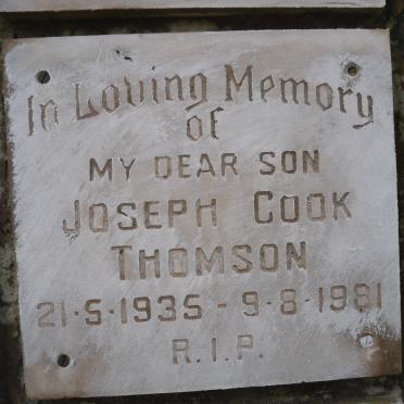 THOMSON Joseph Cook 1935-1981
