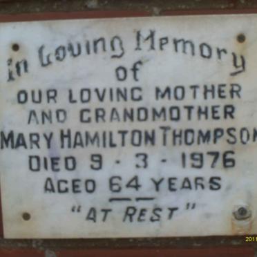 THOMPSON Mary Hamilton -1976