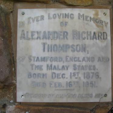 THOMPSON Alexander Richard 1876-1951