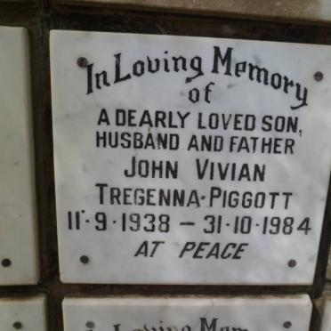 TREGENNA-PIGGOTT John Vivian 1938-1984